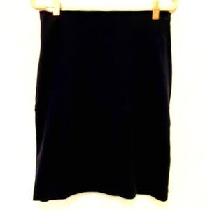classic navy knee length pencil  skirt by GANG bow detail at back hem size M